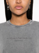 Alexander Wang hat geschlagenes geprägteres T -Shirt