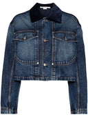 Stella Mccartney Dark Vintage Detailed Denim Jacket