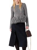Stella Mccartney Wool Sweater With Feather Peplum