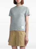 Thom Browne Relaxed Fit Ss Tee With Side Slits In Lt Weight Jersey