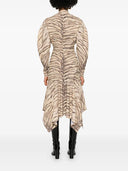 Stella Mccartney Long Dress With Tiger Print
