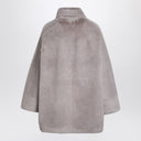 Swd S.PALABRA. Capa de piel sintética gris claro