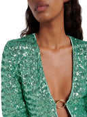 Oseree Beach Cover Up With Sequins