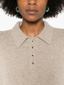 Khaite Rene Polo Style Sweater In Cashmere Blend