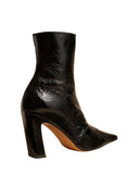 Khaite Nevada Ankle Boots In Black Rippled Leather