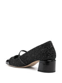 Jimmy Choo Pumps In Patent Leather And Large Black Glitter