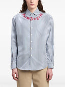 Palm Angels Striped Shirt With Print