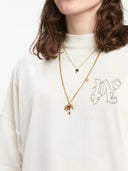 Palm Angels T -Shirt mit PA Monogramm Stickerei