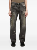 Palm Angels Wide Jeans con applicazione