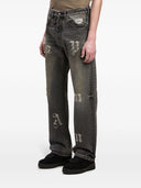 Palm Angels Wide Jeans con applicazione