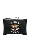 Kenzo Clutch With Tiger Head Motif