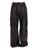 La Rose La Rose Nappa Leather Cargo Trousers