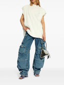 The Attico Ribbed Top With Embossed Logo