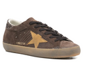 Golden Goose Super Star Suede Upper Toe Tongue And Star Glitter Heel