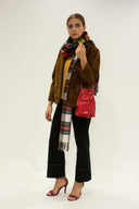 La Rose Leather Satchel Bag Red