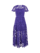 Self Portrait Floral Lace Midi Dress