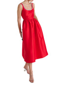 Self Portrait Taffeta Midi Dress With Crystals