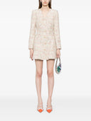 Self Portrait Pastel Boucle V Neck Mini Dress