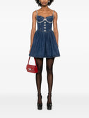 Zelfportret denim minidress met kristallen