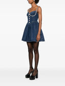 Zelfportret denim minidress met kristallen