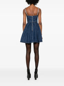 Zelfportret denim minidress met kristallen