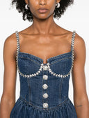 Zelfportret denim minidress met kristallen