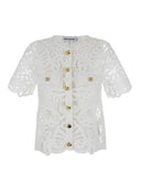 Self Portrait White Lace Top