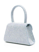 Selbstporträt blauer Strass -Denim -Mikro -Bogenbeutel