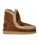 Mou Eskimo Cognac-Stiefel mit glitzerndem Logo