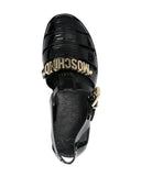 Moschino -Sandalen mit Logo -Plaque