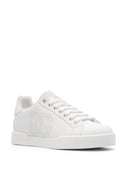 Dolce & Gabbana Portofino Leather Sneaker With Perforated Logo