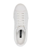 Dolce & Gabbana Portofino Leather Sneaker With Perforated Logo