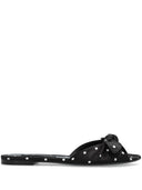 Dolce & Gabbana Satin Slippers With Polka Dot Print