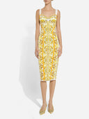 Dolce & Gabbana Maiolica estampado de seda estampada Vestido de ajetreo: