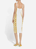 Dolce & Gabbana Maiolica estampado de seda estampada Vestido de ajetreo: