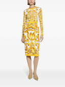 Dolce & Gabbana Midi Dress With Majolica Print