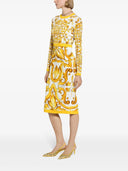 Dolce & Gabbana Midi Dress With Majolica Print