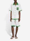 Dolce & Gabbana Hawaii Shirt In Maiolica Print Poplin