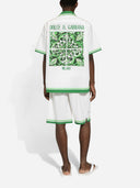 Dolce & Gabbana Hawaii Shirt In Maiolica Print Poplin