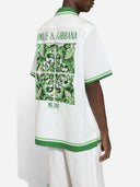 Dolce & Gabbana Hawaii Shirt In Maiolica Print Poplin