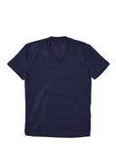 Prada Dunkelblaue Baumwoll-T-Shirts mit V-Ausschnitt im 3er-Pack