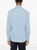 Camicia Brunello Cucinelli con largo colletto