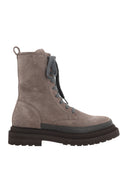 Brunello Cucinelli Wildleder -Knöchelstiefel mit kostbarer Kontur