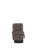 Brunello Cucinelli Wildleder -Knöchelstiefel mit glänzendem Riemen