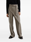 Brunello Cucinelli Herringband -broek met plooien