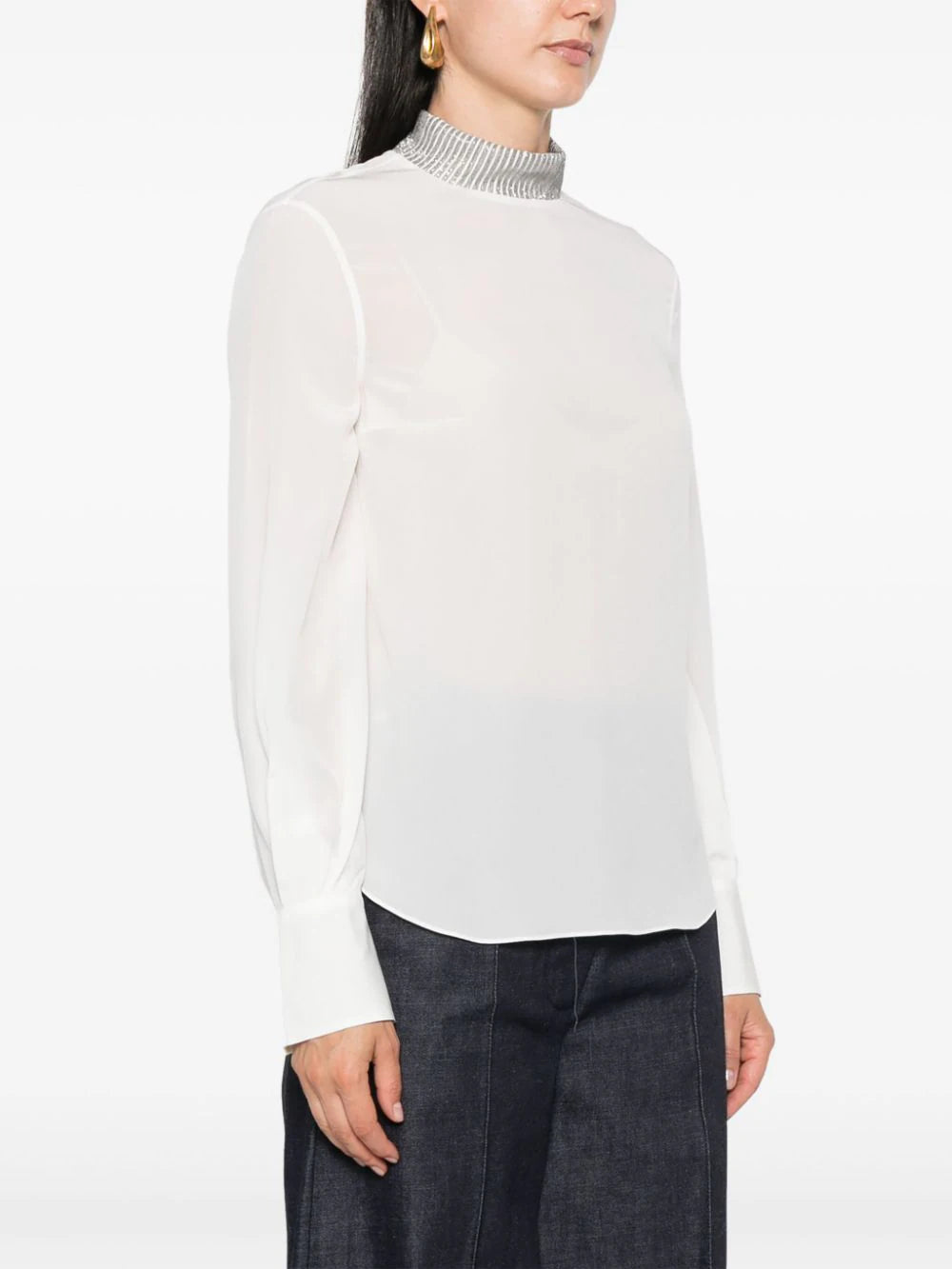 Brunello Cucinelli Blouse With Monili Detail