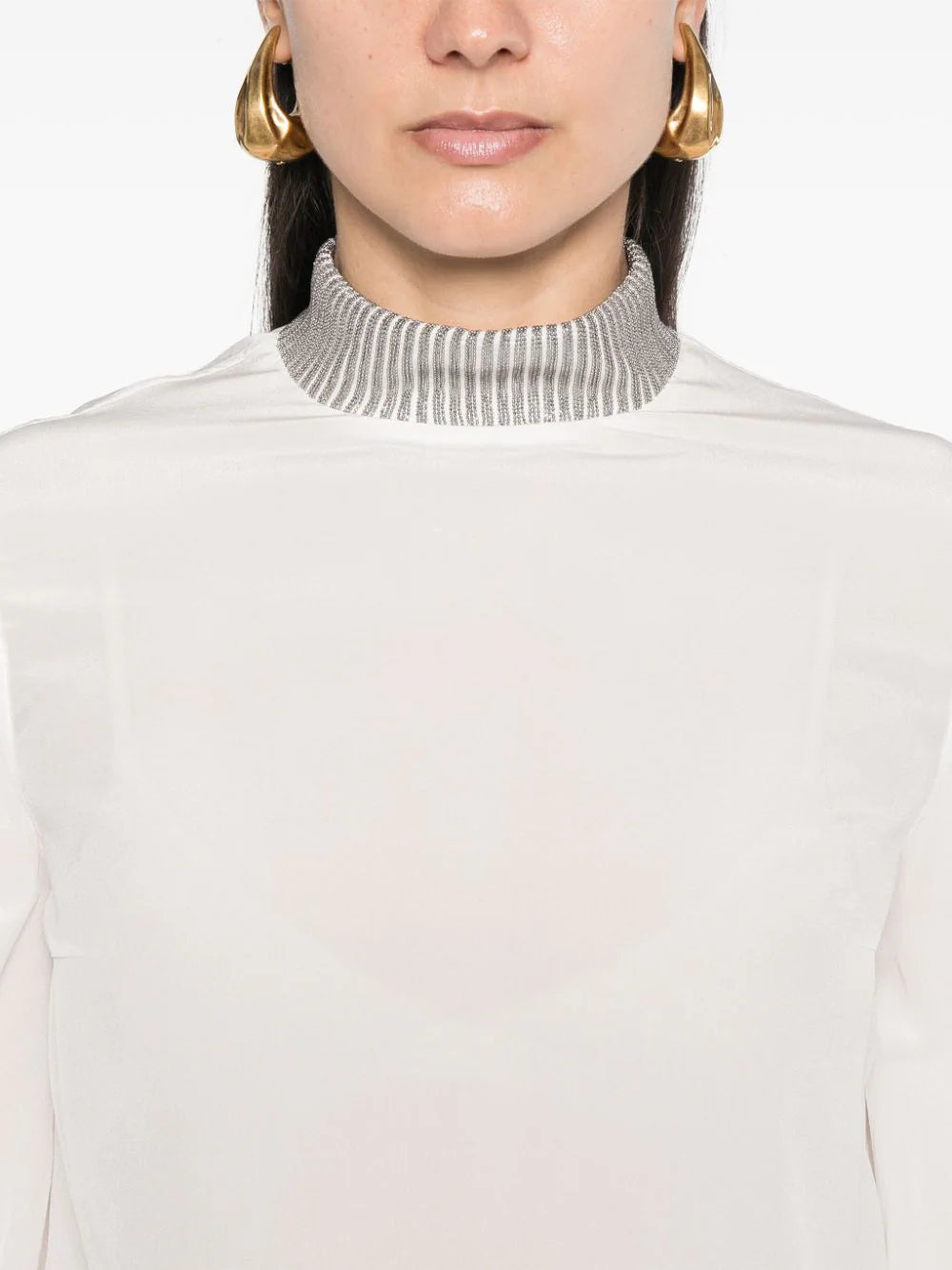 Brunello Cucinelli Blouse With Monili Detail
