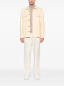 Lardini Yellow Shirt Jacket In Wool And Cashmere Cloth