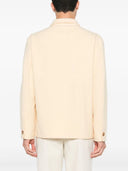 Lardini Yellow Shirt Jacket In Wool And Cashmere Cloth