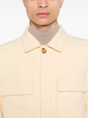 Lardini Yellow Shirt Jacket In Wool And Cashmere Cloth